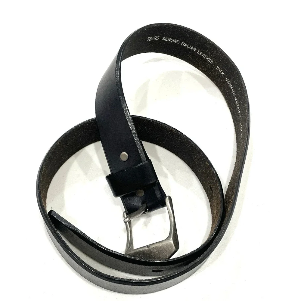 Men's Belt Genuine Leather Black Size 38 Business Casual Work Career Formal‎